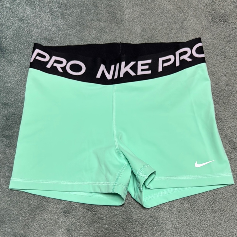Nike Women's Athletic Shorts in Mint and Black